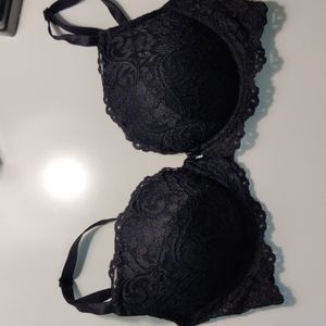 Smart and Sexy 34D black lace push up bra
